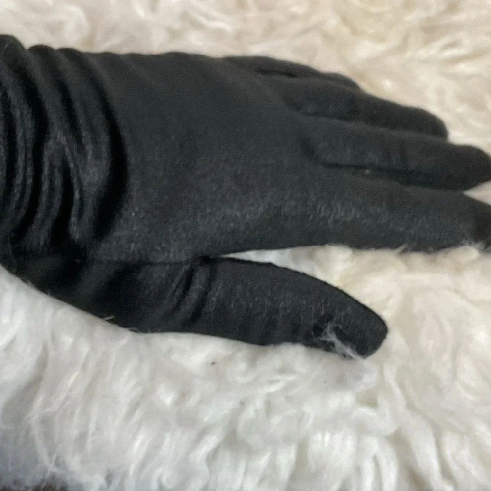 Vintage black glittery gloves 7.5